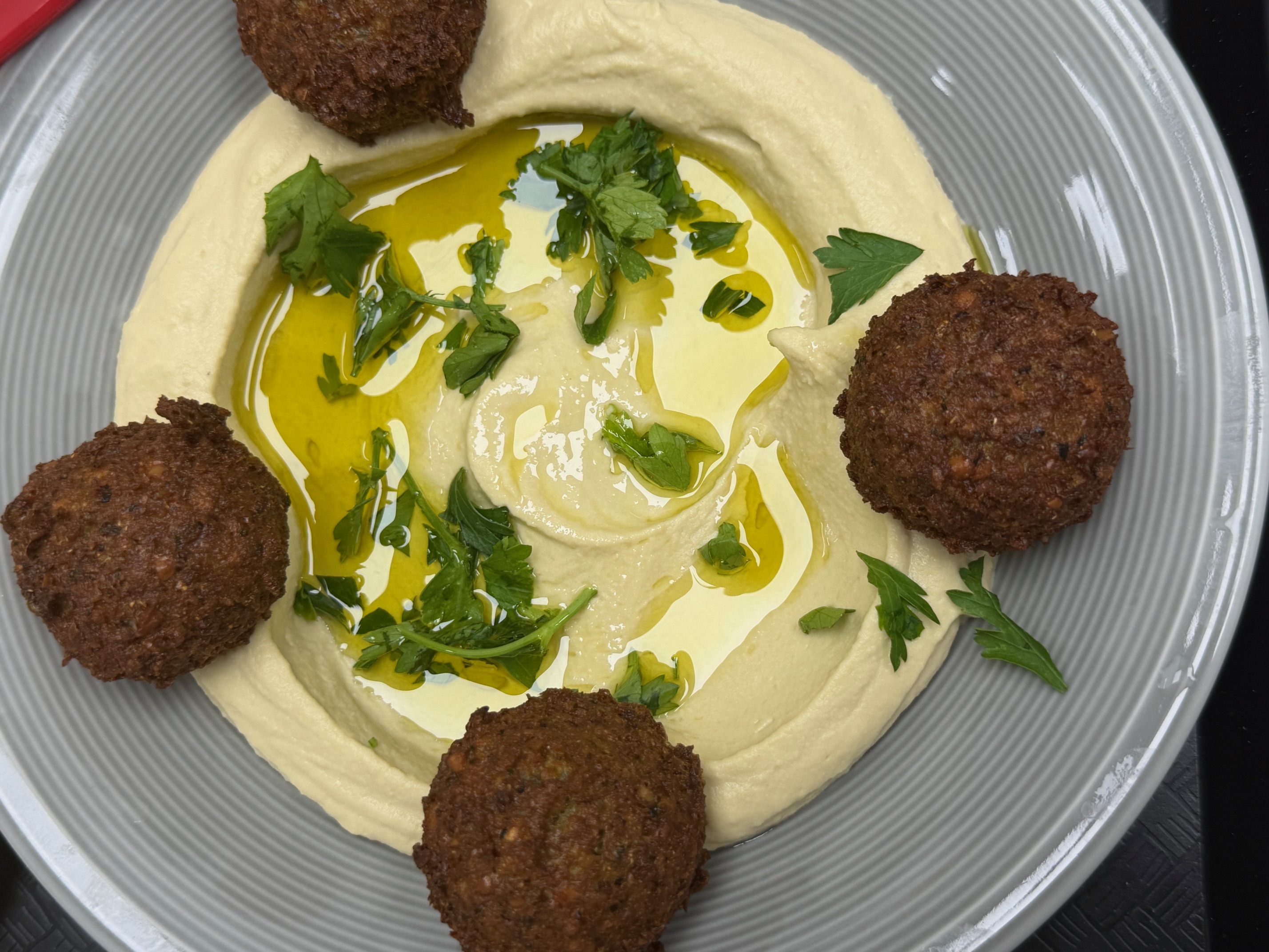 Hummus with falafel